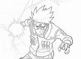Kakashi Naruto Coloring Pages Hatake Chidori Anime Drawing Print Visit sketch template