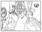 Coloring Pages Ballroom Dance Dressing Everyone Cinderella Disney Cartoons Comment Leave sketch template