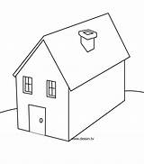 House Coloring sketch template