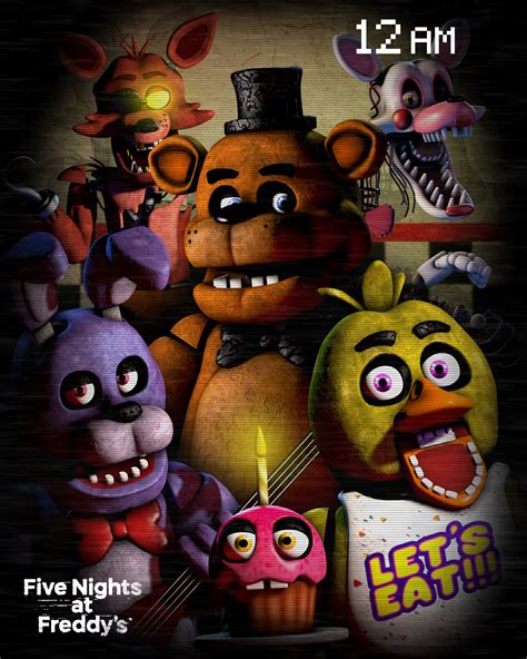 fnaf sfm   poster sfm recreation rfivenightsatfreddys