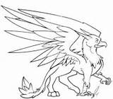 Griffin Coloring Pages Griffon Printable Cute Gryphon Baby Color Drawing Adult Supercoloring Potter Harry Kids Sheets Drawings sketch template