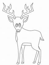 Stag Coloring Printable Kids Adults sketch template