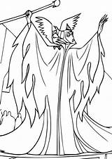 Maleficent Coloring Pages Print sketch template