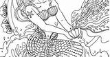 Mermaid Coloring Nouveau sketch template