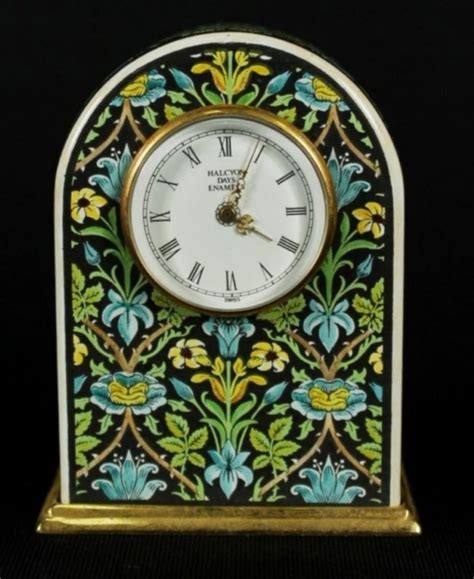 halcyon days enamels clock mar   world  antiques   ca