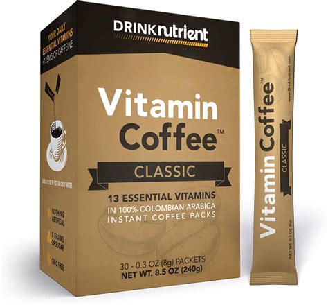 nutrient vitamin coffee infused coffee packets instant coffee singles   daily multi