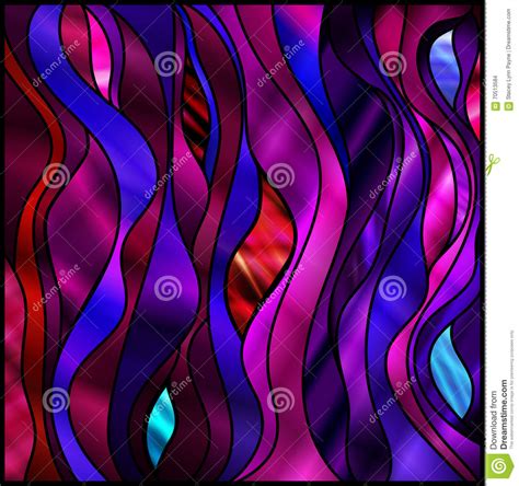 Stained Glass Window In Purple Stock Vector Illustration