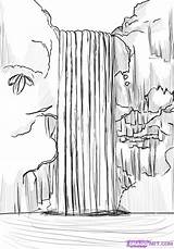 Coloring Waterfall Cascata Cascate Waterfalls Sketch Step Wasserfall Malvorlagen Landschaft Misti Cachoeira Colorare Dragoart Designlooter Disegni Malvorlage Salvo Guardado Kategorien sketch template