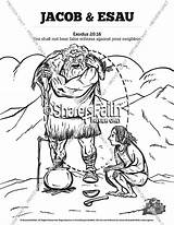 Esau Jacob Coloring Pages Story Bible Sunday School Sharefaith sketch template