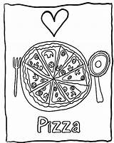 Pizza Coloring Pages Printable Sheet Kids Brilliant Heart Color Sheets Food Print Popular Foods Getcolorings Valentine Albanysinsanity Choose Board sketch template