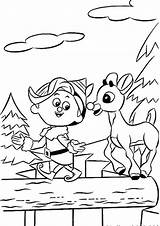 Rudolph Reindeer Nosed Naso Renne Hermey Colorat Nez Elf Amis Nouveaux Renna Planse Nariz Cucciolo Nase Tulamama Reno Coloriez Roten sketch template