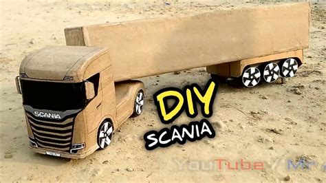 diy cardboard rc truck amazing scania container rc truck