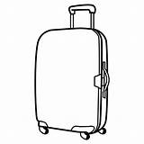 Suitcase Coloring Clipart Pages Luggage Clip Template Open Printable Maleta Drawing Colouring Travel Para Colorear Wheels Tag Print Getdrawings Library sketch template