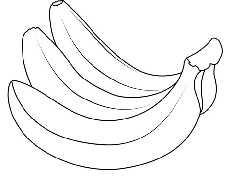 banana fruit coloring pages  students educative printable fruit