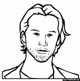 Coloring Keanu Reeves Pages Actor Famous Kesha Template Thecolor sketch template