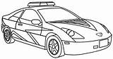 Coloring Car Police Pages Print Popular sketch template