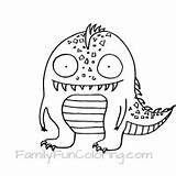 Coloring Monster Pages Funny Getcolorings sketch template