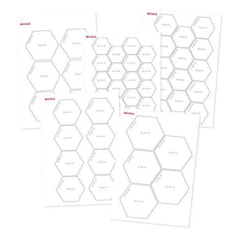 full page  printable hexagon template  quilting printable word