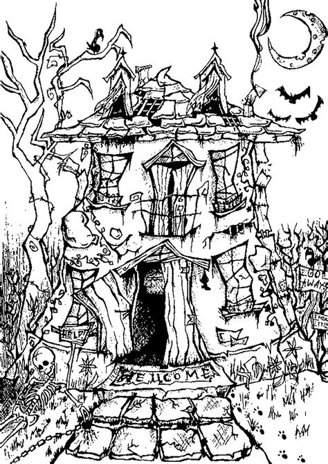 spooky castle coloring pages  coloring pages
