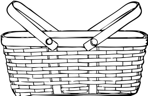 empty basket coloring page coloring home