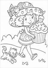 Coloring Pages Cupcake Kids Shortcake Strawberry Tulamama Cupcakes Book Print Printable Easy sketch template