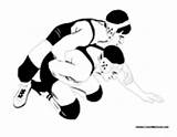 Wrestling Coloring Wrestlers Pages Colormegood Sports sketch template