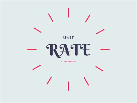 relevant unit rate worksheets  enhance understanding  teach simple blog