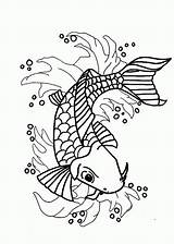 Coloring Pages Koi Fish Japanese Nishikigoi Getcolorings Popular Getdrawings Coloringhome sketch template