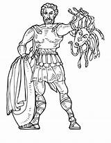 Perseus Greek Coloring Medusa Gods Goddesses Kill Who Drawings Netart 19kb 776px sketch template