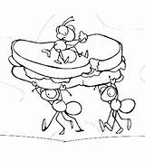 Ants Sandwich Getdrawings Drawing Coloring sketch template