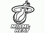 Coloring Pages Basketball Logo Printable Miami Heat Nfl Football Steelers Lebron James Team Drawing Shoes Color Nba Marlins Top Template sketch template