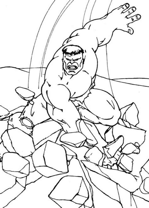 hulk smashing floor coloring page netart
