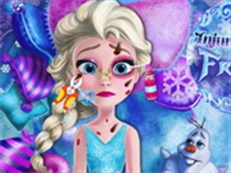 injured elsa frozen play  girl game