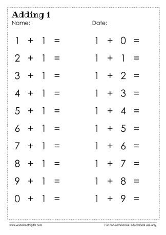 adding   worksheet digital