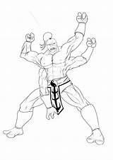 Mortal Kombat Goro Coloring Pages Lineart Deviantart sketch template