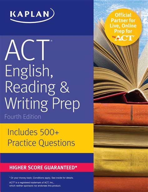 act english reading writing prep book  kaplan test prep
