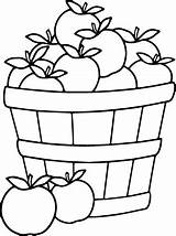 Basket Apples Bushel Herbstmotive Tulamama Wecoloringpage sketch template