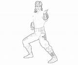 Liu Mortal Kang Coloring Combat Pages Fire Hang Template Printable sketch template