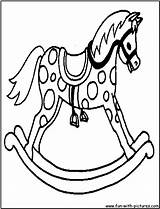 Horse Rocking Coloring Pages Template Printable sketch template