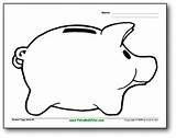 Piggy Bank Coloring Pages Clipart Printable Template Outline Banks Cliparts Student Blank Favorites Add Library sketch template