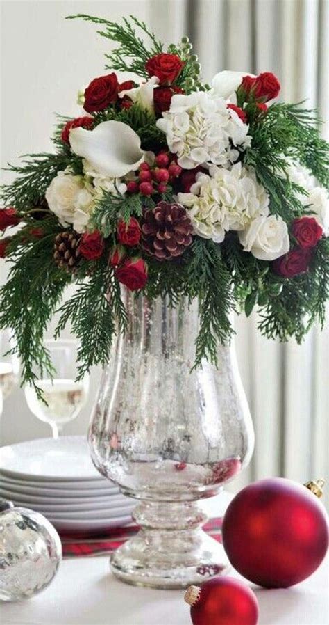 unique home decorating ideas   christmas holiday christmas flower arrangements