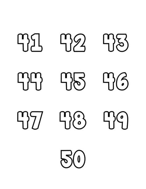 printable number chart   printable numbers  printable numbers