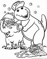 Barney Coloring Pages Color Printable Cartoons sketch template