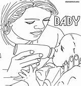 Baby Mom Coloring Pages Mother Getcolorings Printable Color Getdrawings sketch template
