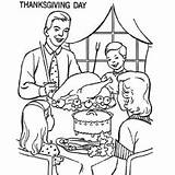 Family Coloring Pages Dinner Thanksgiving Scene Printable Top Color Together Toddler Getcolorings Print sketch template