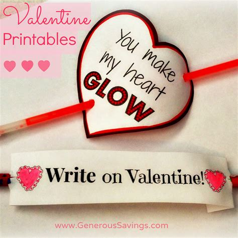 printable glow stick valentines printable