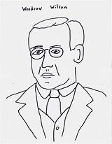 Woodrow Wilson Drawing Getdrawings sketch template