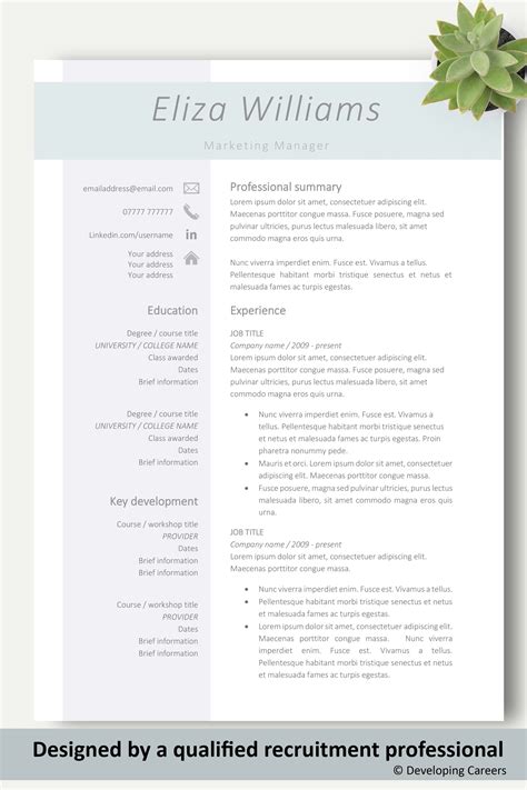 marketing resume template word sales resume creative resume modern