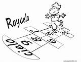 Tradicionales Juego Rayuela Populares Imagui Venezuela Infantiles Lodka sketch template