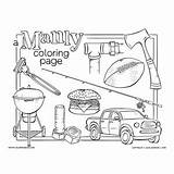 Coloring Pages Manly Premium sketch template